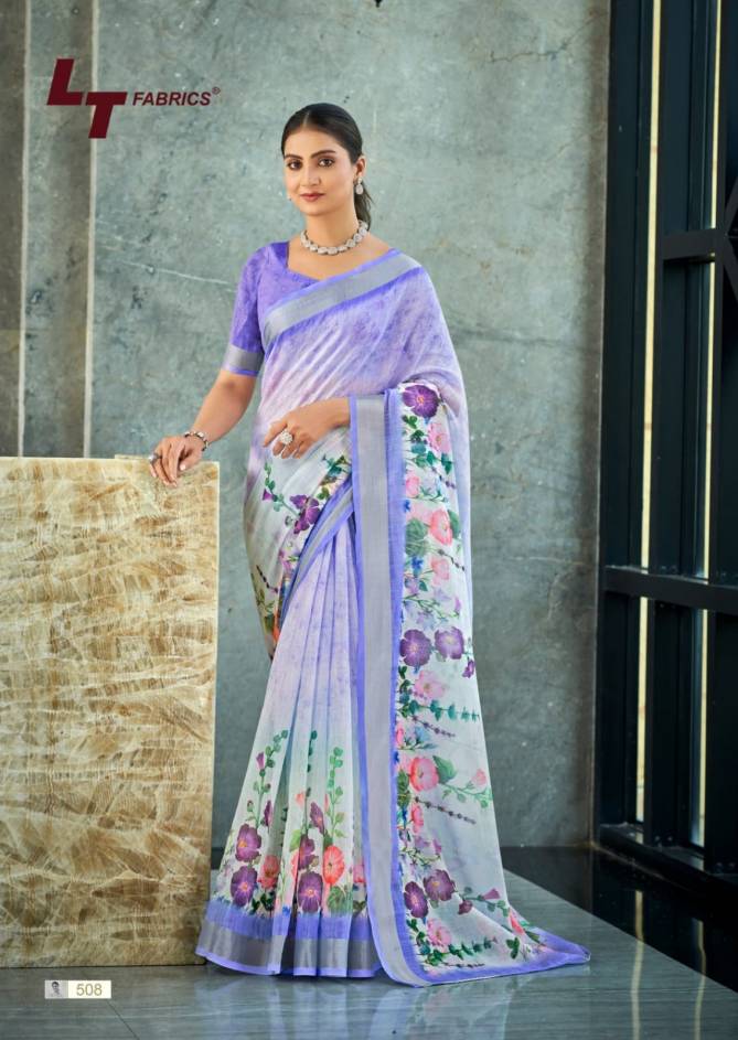 Vidhya Vol 5 By LT Linen Cotton Printed Sarees Wholesale Price In Surat